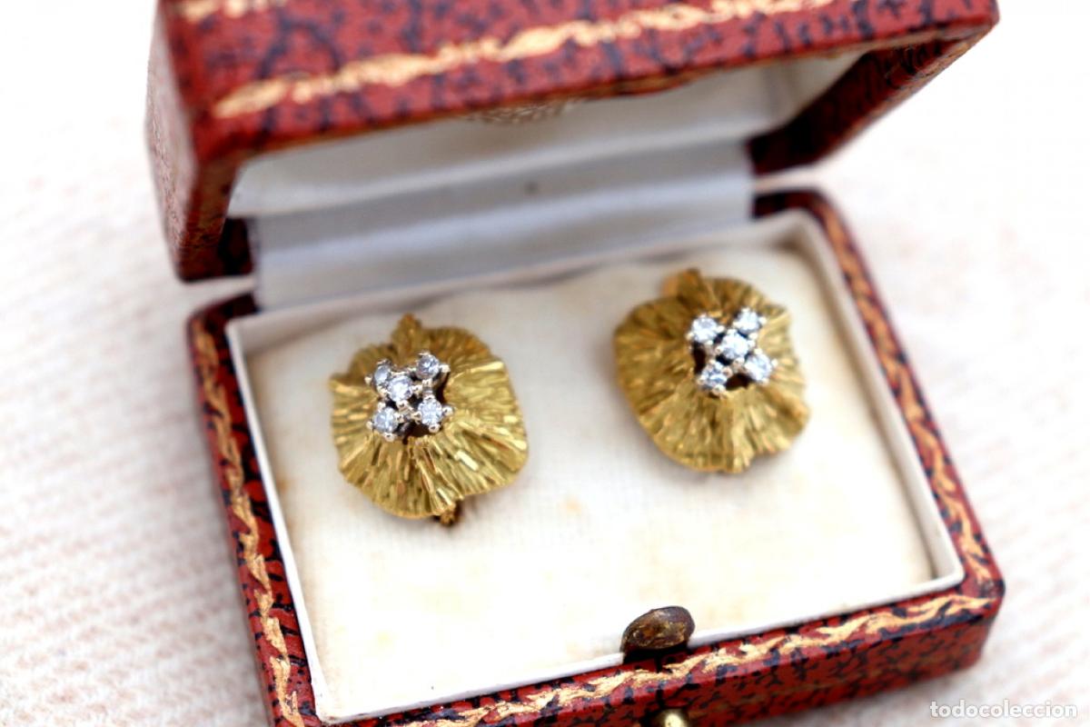 Joyeria: Pendientes de oro de 19,2 quilates con diamantes - Foto 1