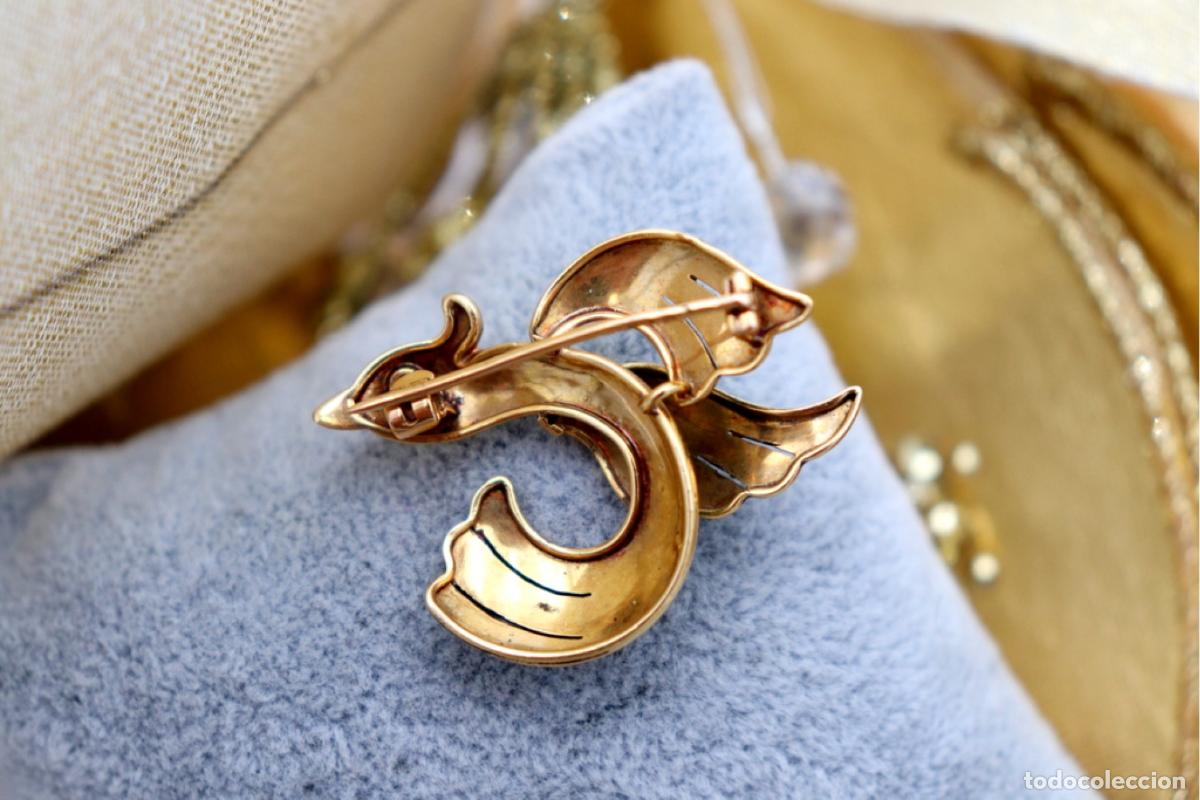 Joyeria: Broche de oro de 19,2 quilates con rub&iacute; - P&aacute;jaro - Foto 3