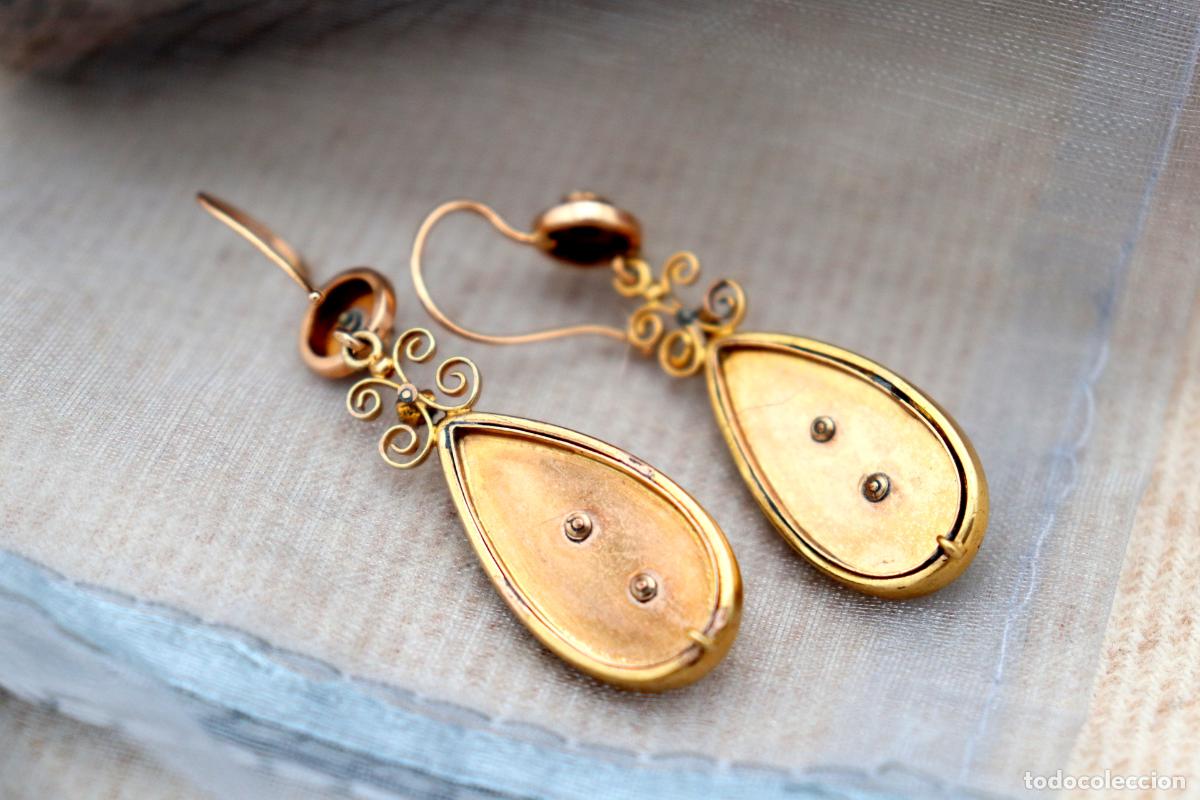 Joyeria: Pendientes de oro de 19,2 quilates con perlas - Foto 3