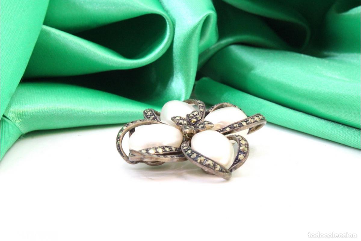 Joyeria: Broche de plata con perlas - Foto 2