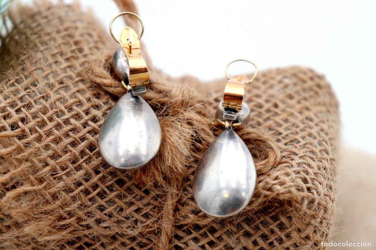 Joyeria: Pendientes en oro de 19,2K y plata con amatistas. - Foto 6