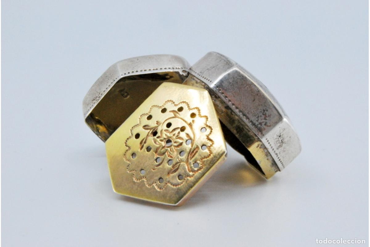 Joyeria: Caja de vinagretas, en oro y plata. - Foto 2