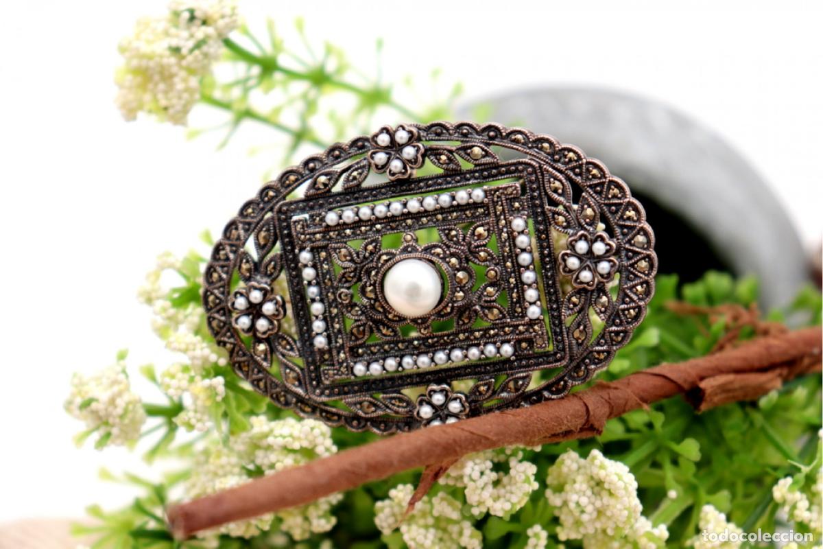 Joyeria: Broche de plata con perlas - Foto 2