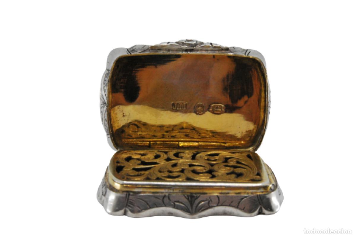 Joalheria: Caja de vinagreta de oro y plata, del reinado de Eduardo VII.