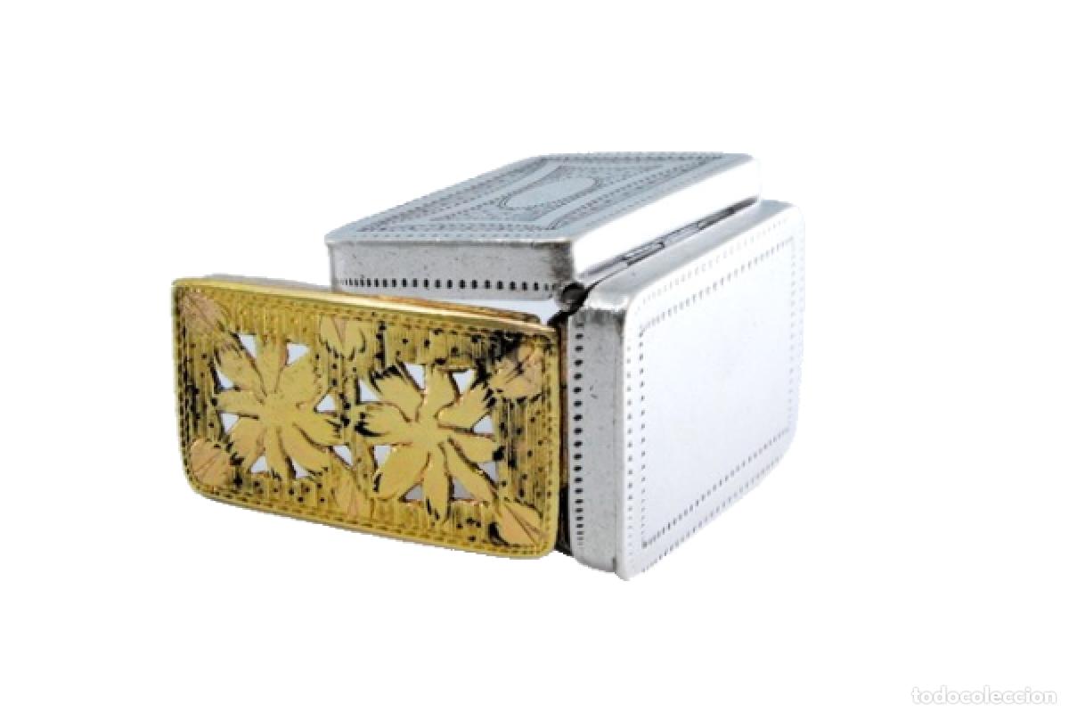 Joalheria: Caja de vinagreta de oro y plata, del reinado de Jorge III.