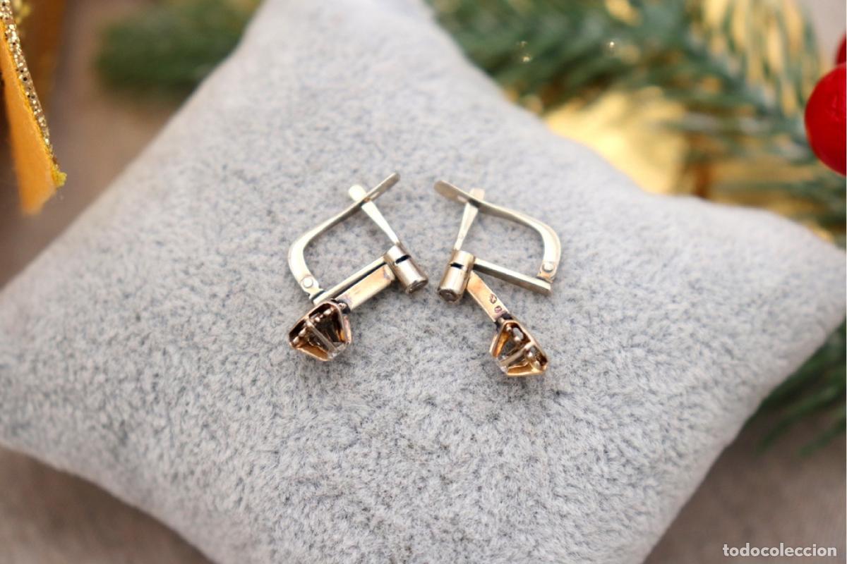 Joyeria: Pendientes en oro blanco de 19,2K con diamantes. - Foto 4