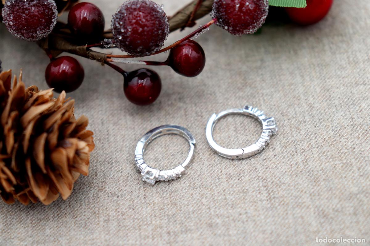 Joyeria: Pendientes en oro blanco de 19,2K. - Foto 2