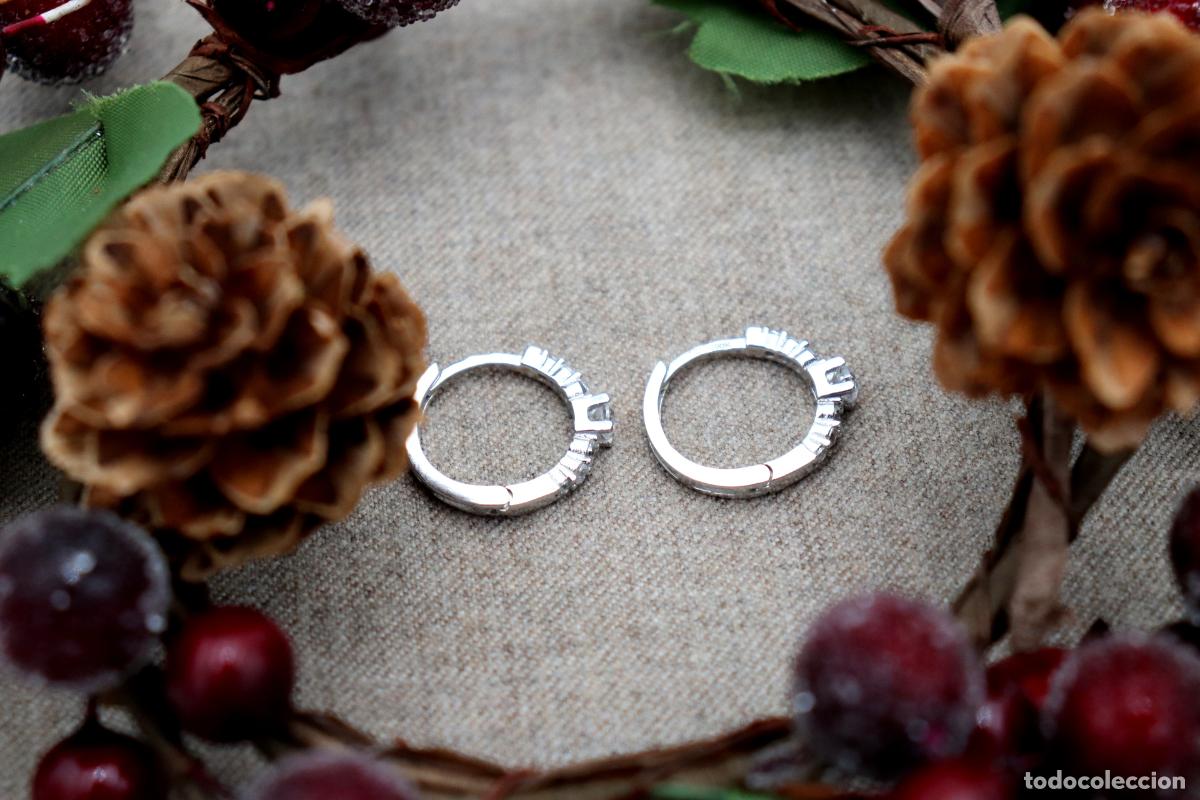 Joyeria: Pendientes en oro blanco de 19,2K. - Foto 3