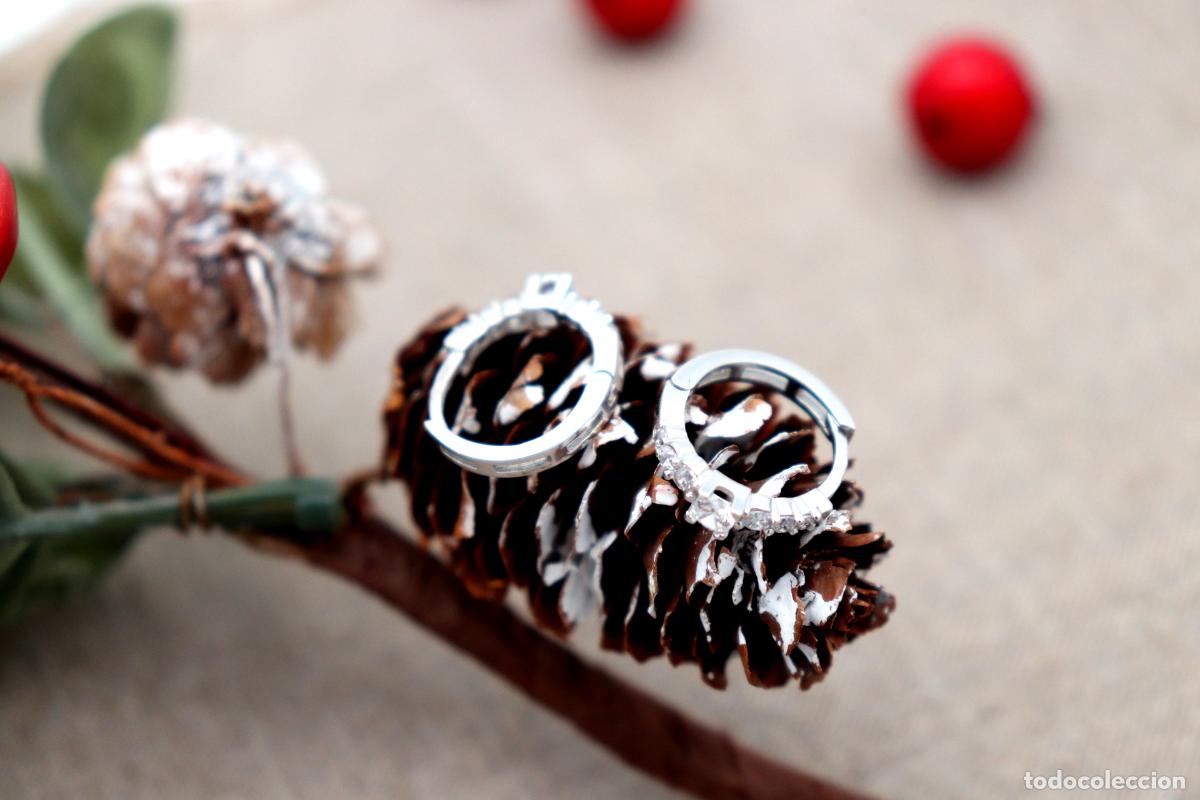 Joyeria: Pendientes en oro blanco de 19,2K. - Foto 4