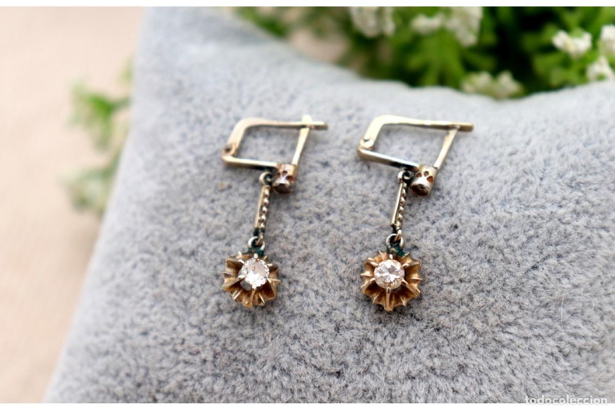 Joyeria: Pendientes en oro blanco de 19,2K con diamantes. - Foto 5