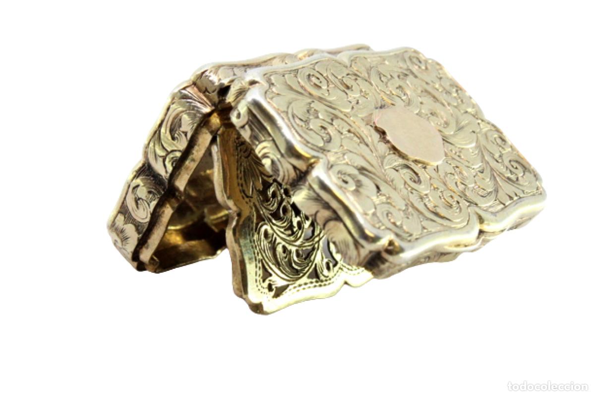 Schmuck: Caja de vinagreta de oro y plata de la &eacute;poca victoriana.