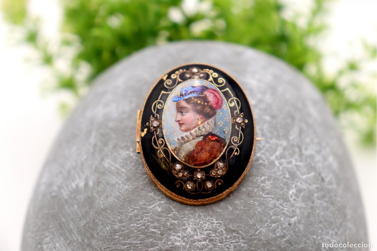 Joyeria: Broche de oro de 17 quilates con diamantes - Foto 1