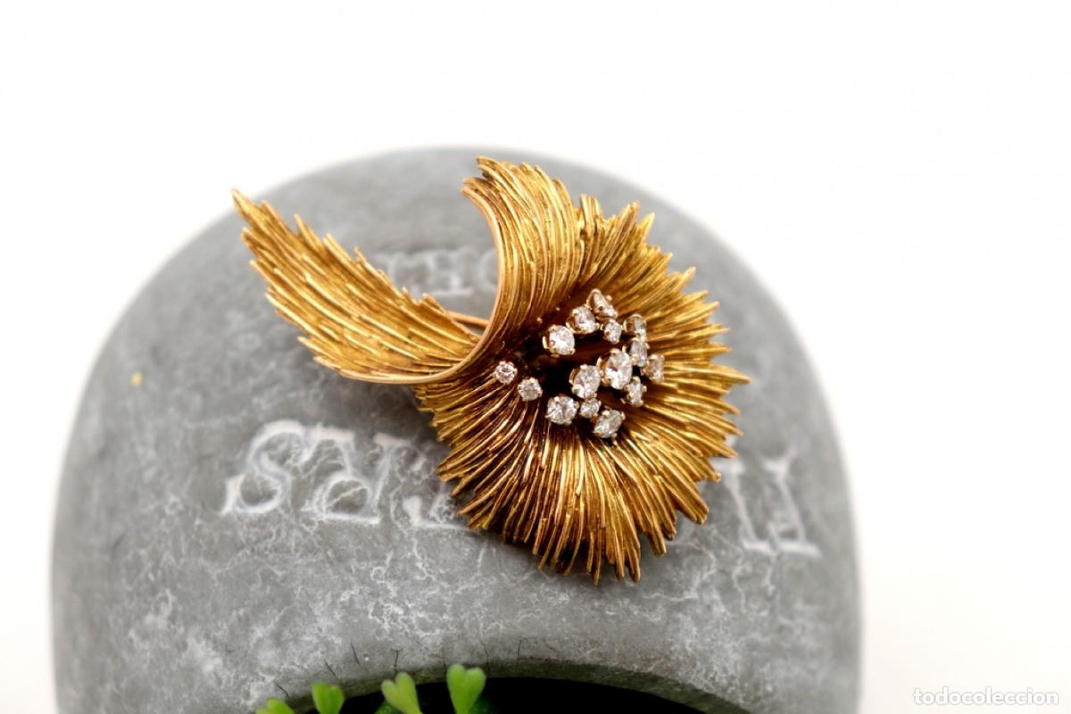 Joyeria: Broche de oro de 18 quilates con diamantes - Foto 3