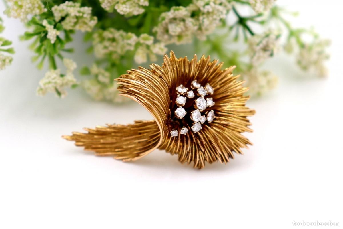 Joyeria: Broche de oro de 18 quilates con diamantes - Foto 6