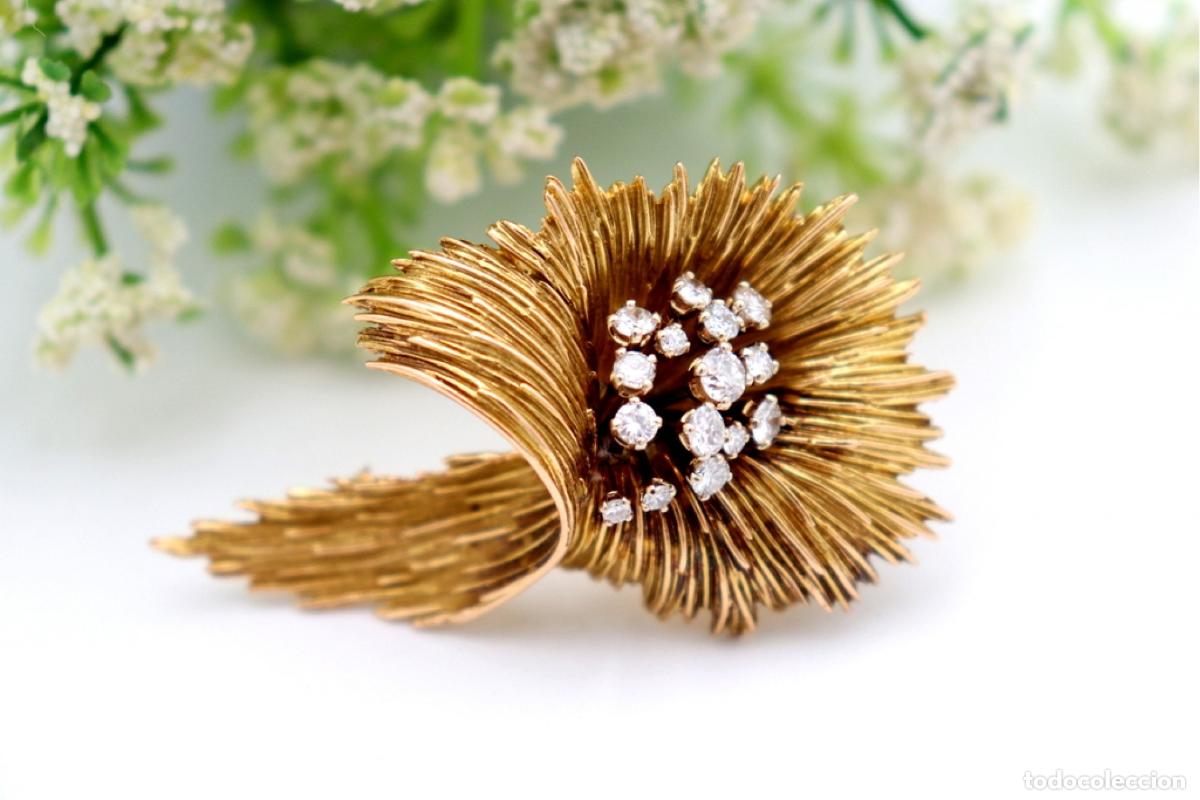 Joyeria: Broche de oro de 18 quilates con diamantes - Foto 1