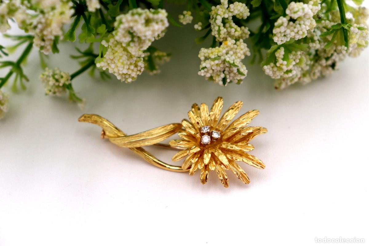 Joyeria: Broche de oro de 18 quilates con diamantes - Foto 3