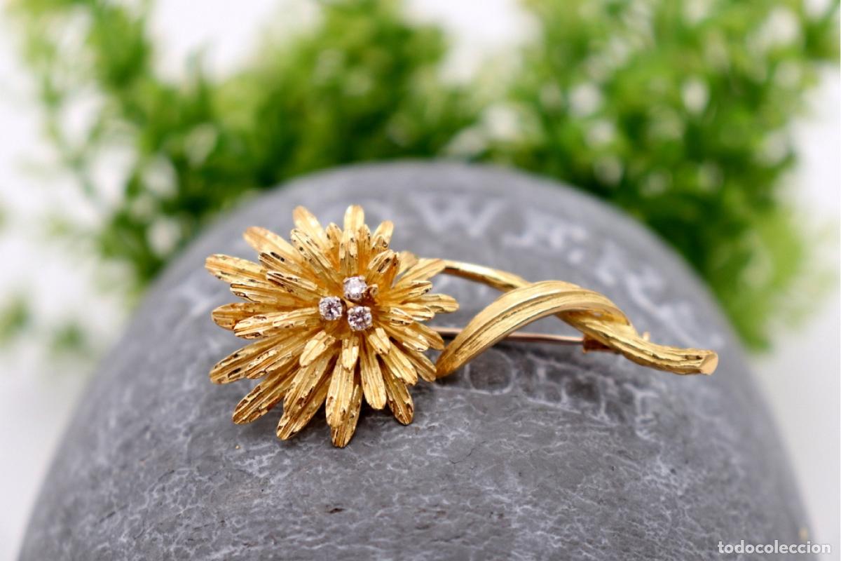 Joyeria: Broche de oro de 18 quilates con diamantes - Foto 1