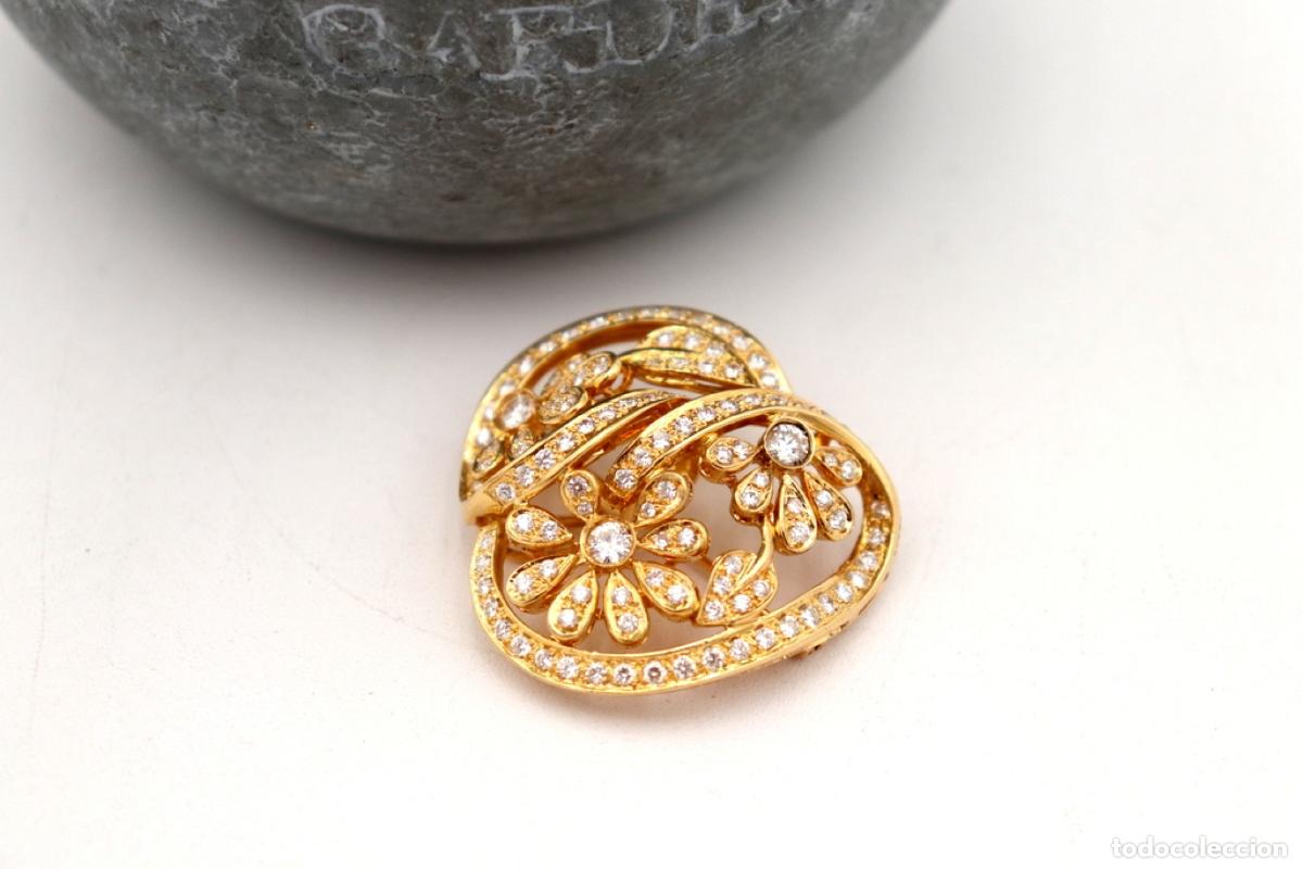 Joyeria: Broche de oro de 18 quilates con diamantes - Foto 3