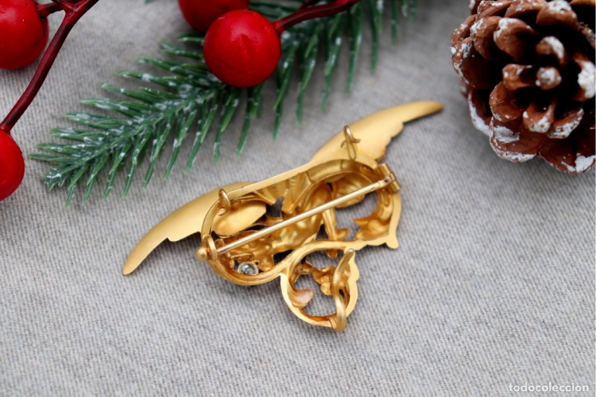 Joyeria: Broche de oro de 18 quilates con diamantes - Ave - Foto 6