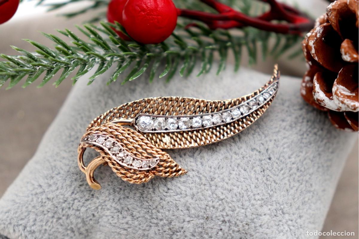 Joyeria: Broche de oro de 18 quilates con diamantes - Foto 3