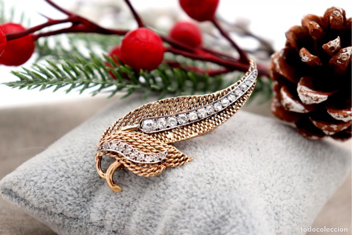 Joyeria: Broche de oro de 18 quilates con diamantes - Foto 4