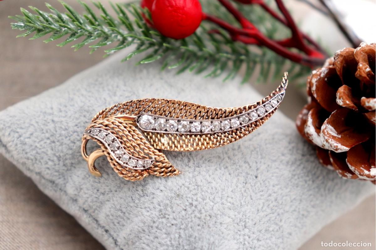 Joyeria: Broche de oro de 18 quilates con diamantes - Foto 5
