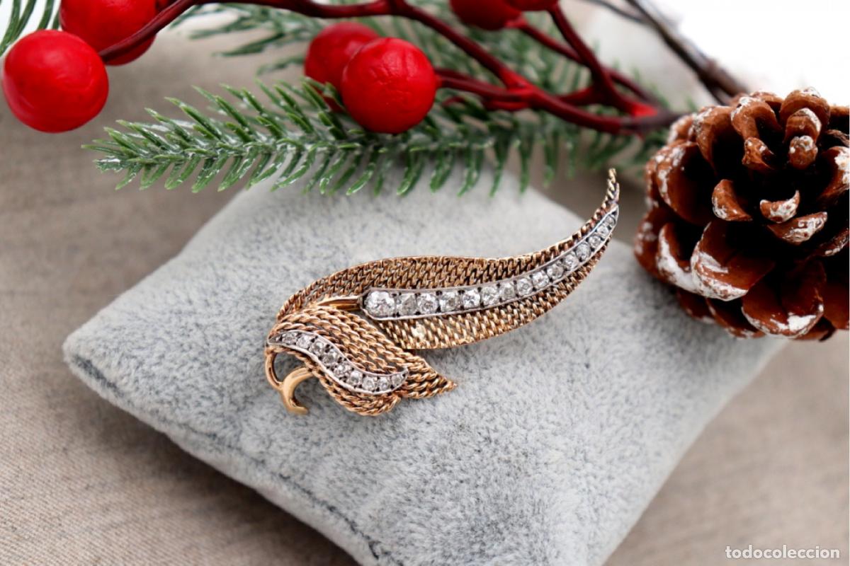 Joyeria: Broche de oro de 18 quilates con diamantes - Foto 6