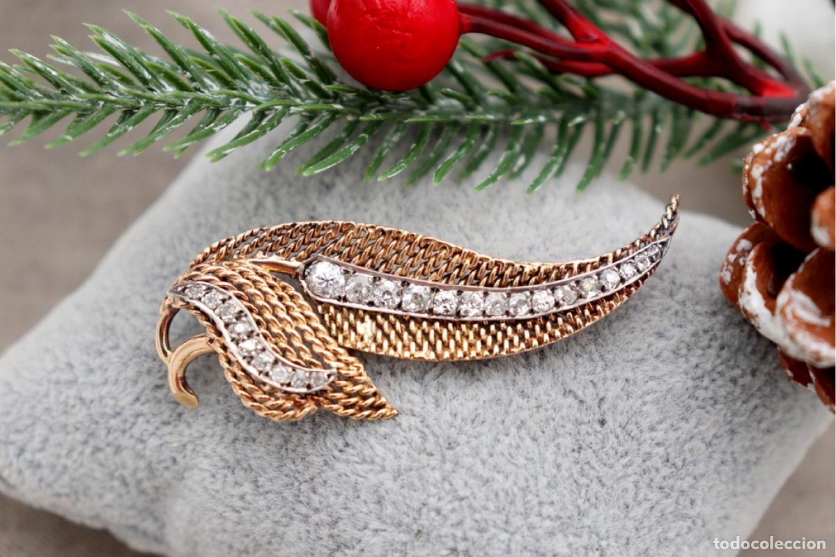 Joyeria: Broche de oro de 18 quilates con diamantes - Foto 1