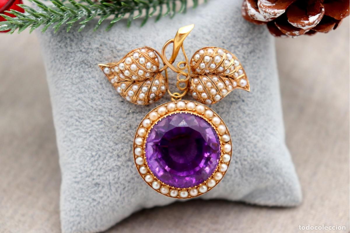 Joyeria: Broche de oro de 18 quilates con perlas - Foto 3