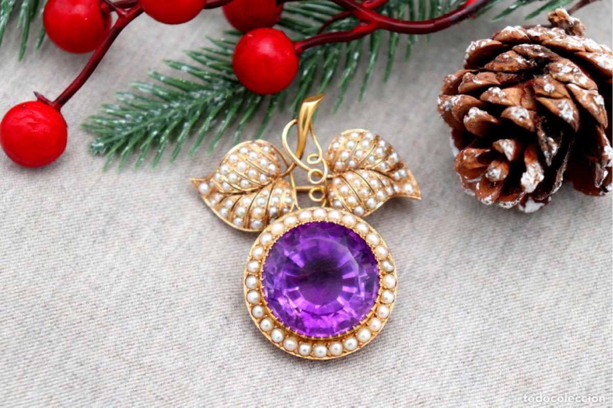 Joyeria: Broche de oro de 18 quilates con perlas - Foto 4