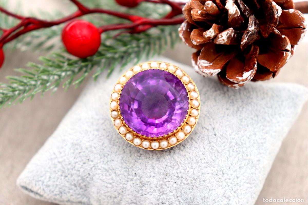 Joyeria: Broche de oro de 18 quilates con perlas - Foto 6