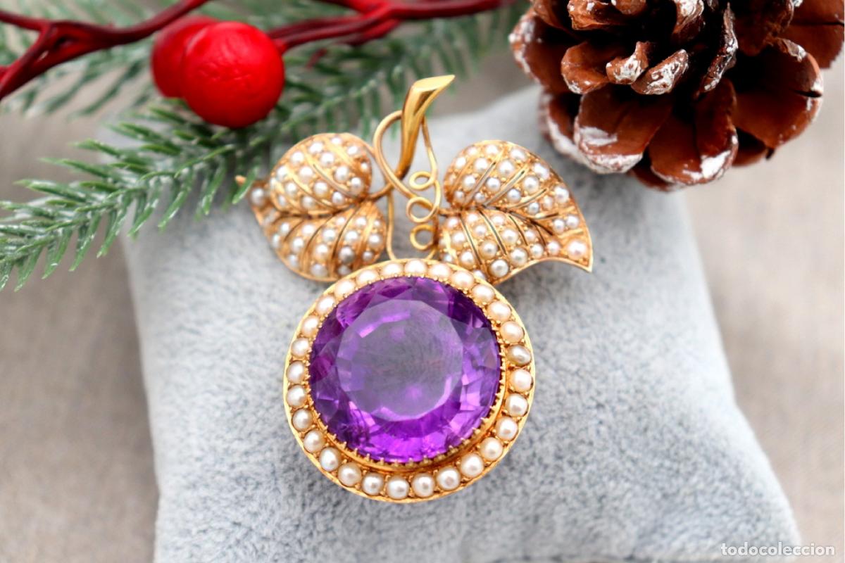 Joyeria: Broche de oro de 18 quilates con perlas - Foto 7