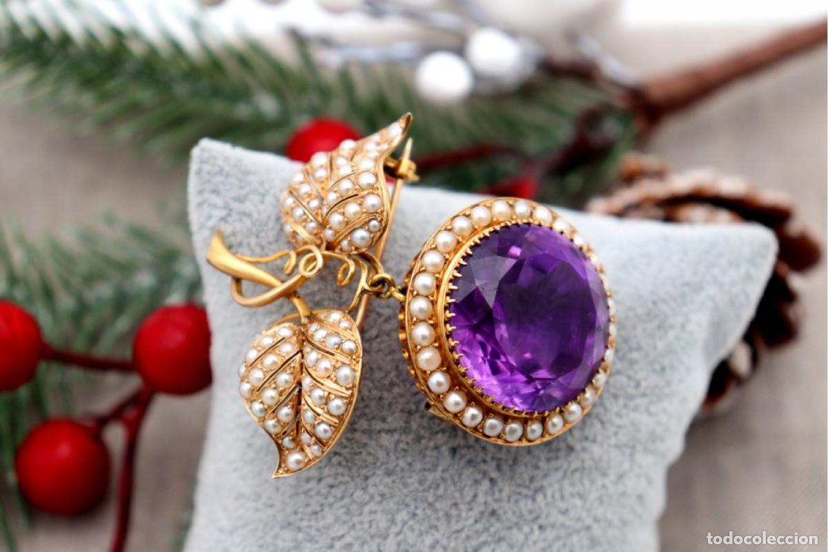 Joyeria: Broche de oro de 18 quilates con perlas - Foto 10