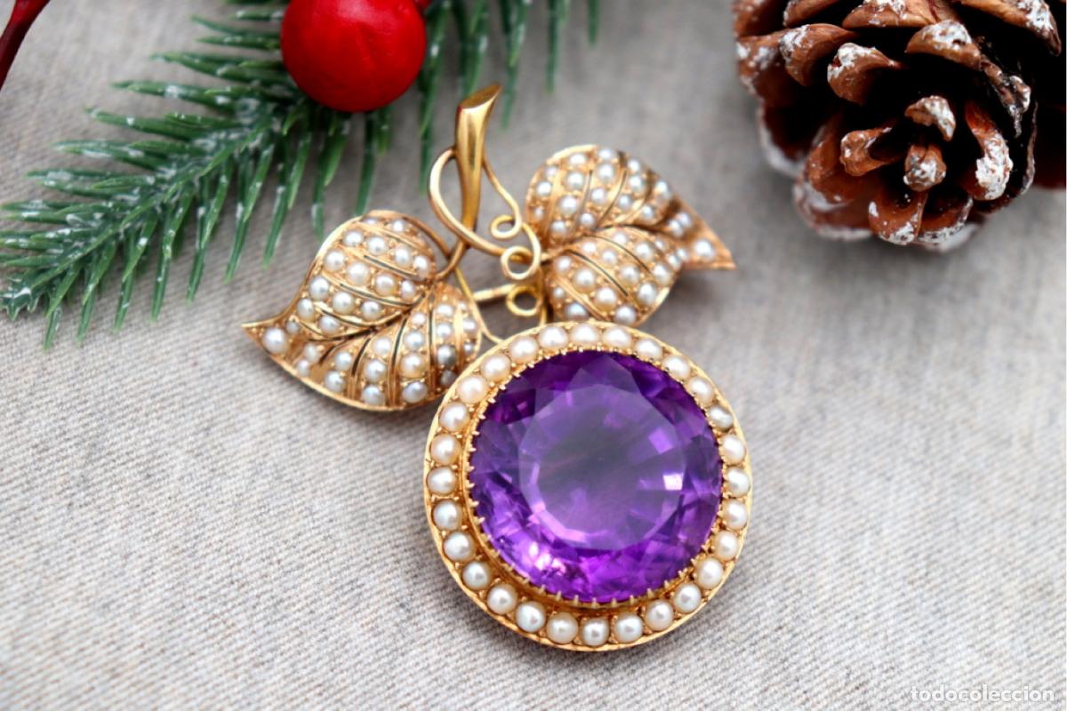 Joyeria: Broche de oro de 18 quilates con perlas - Foto 13