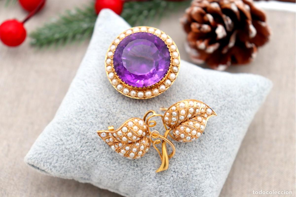 Joyeria: Broche de oro de 18 quilates con perlas - Foto 14