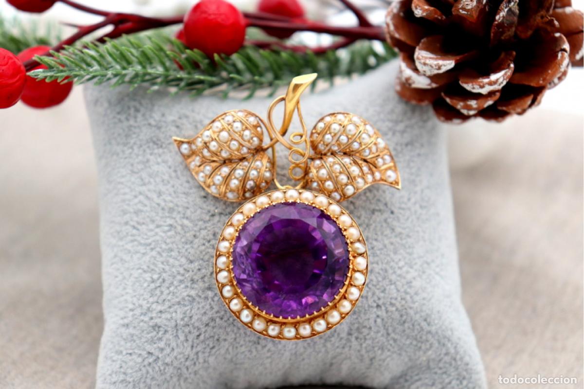 Joyeria: Broche de oro de 18 quilates con perlas - Foto 1