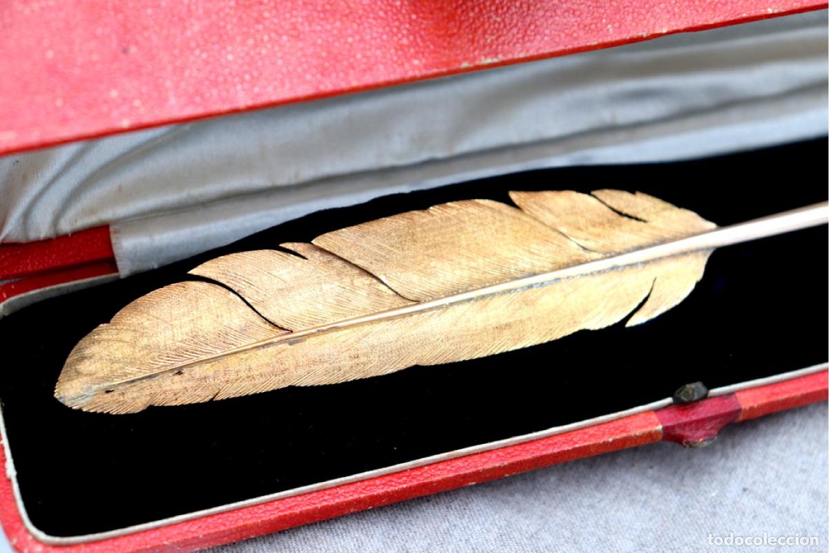 Joyeria: Bol&iacute;grafo de oro de 18 quilates, en forma de pluma. - Foto 6