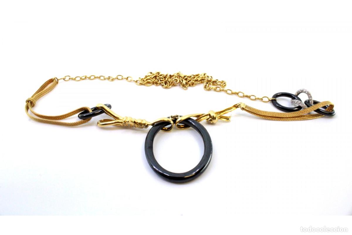 Joyeria: Collar bicolor en oro de 19,2K con diamantes. - Foto 2