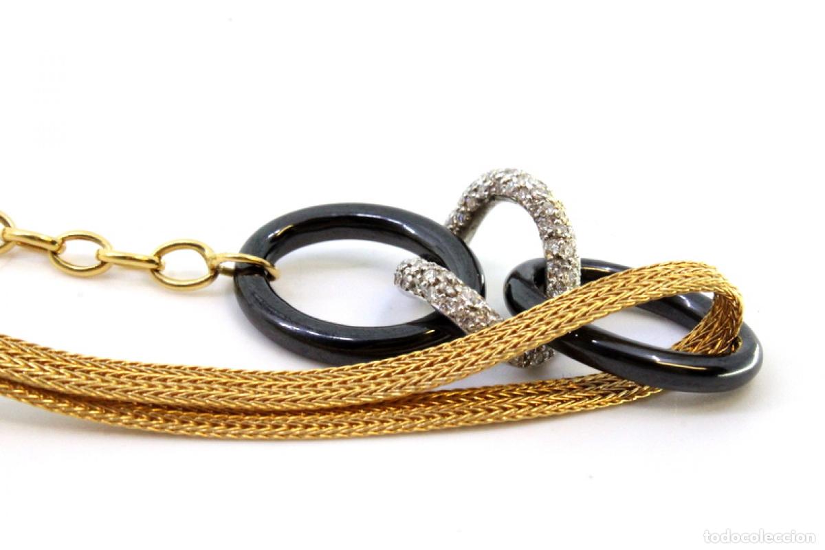 Joyeria: Collar bicolor en oro de 19,2K con diamantes. - Foto 3