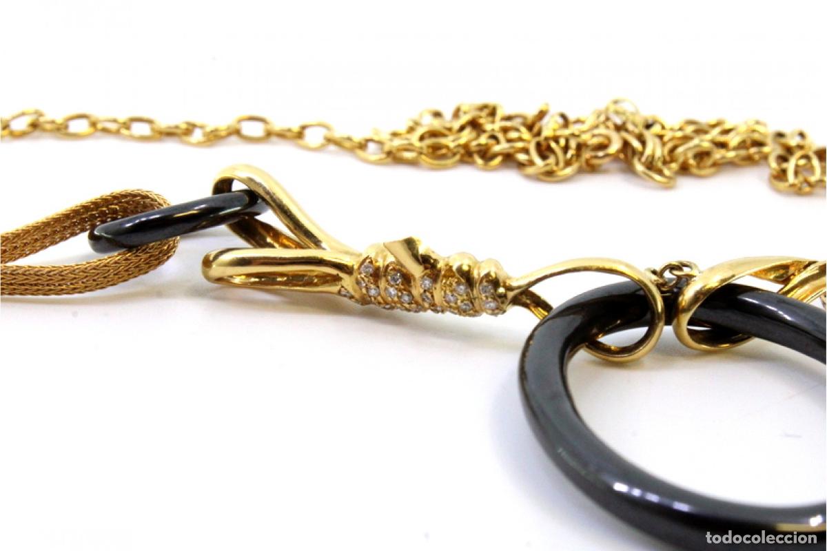 Joyeria: Collar bicolor en oro de 19,2K con diamantes. - Foto 4