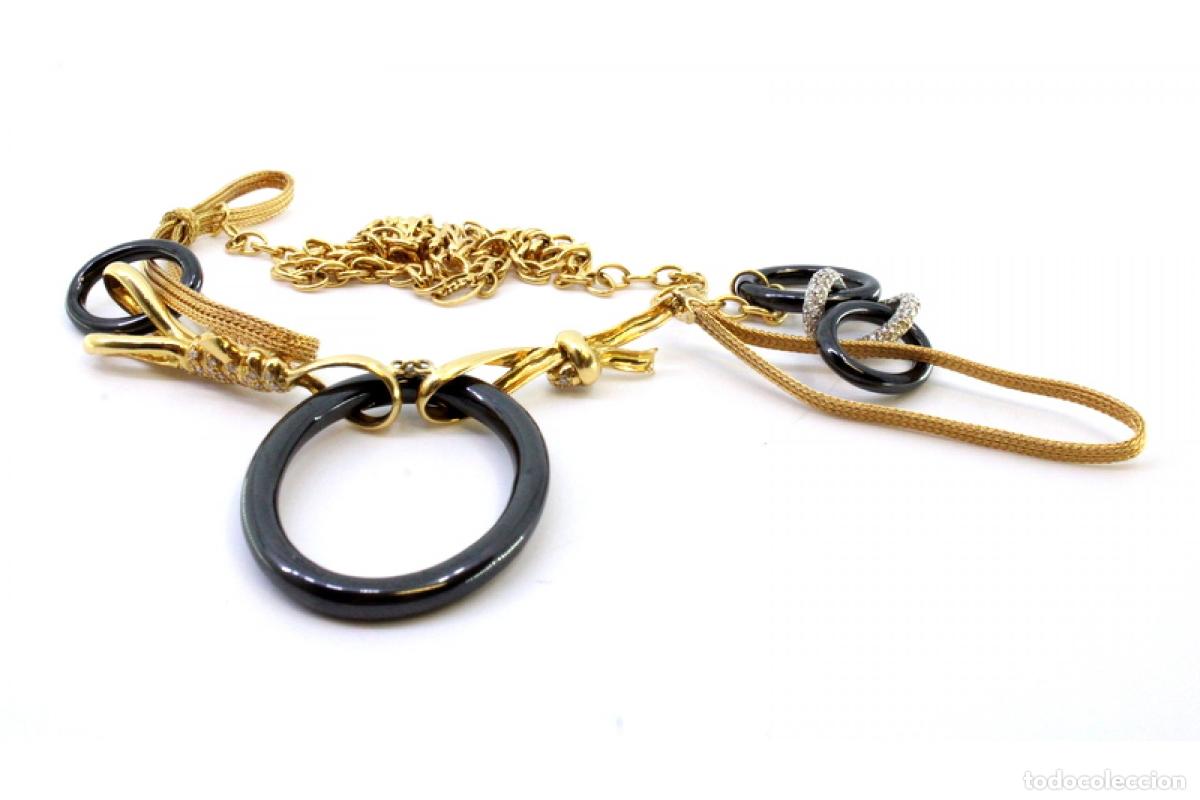 Joyeria: Collar bicolor en oro de 19,2K con diamantes. - Foto 5