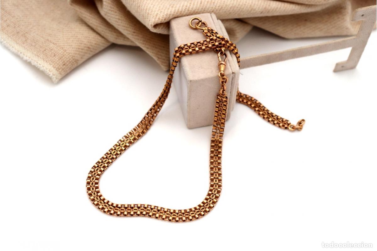 Joyeria: Collar/cadena de reloj de oro de 19,2 quilates - Foto 4