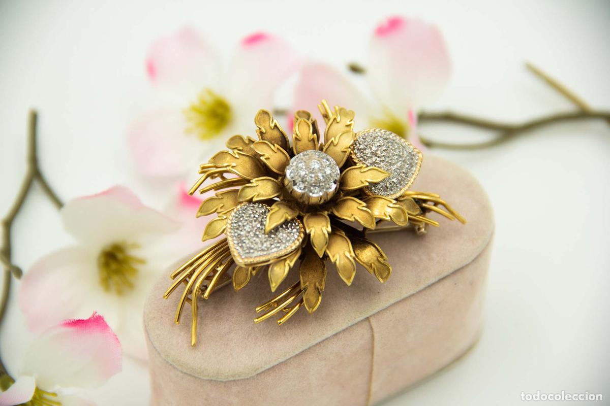 Joyeria: Broche de oro de 19,2 quilates con diamantes - Foto 3