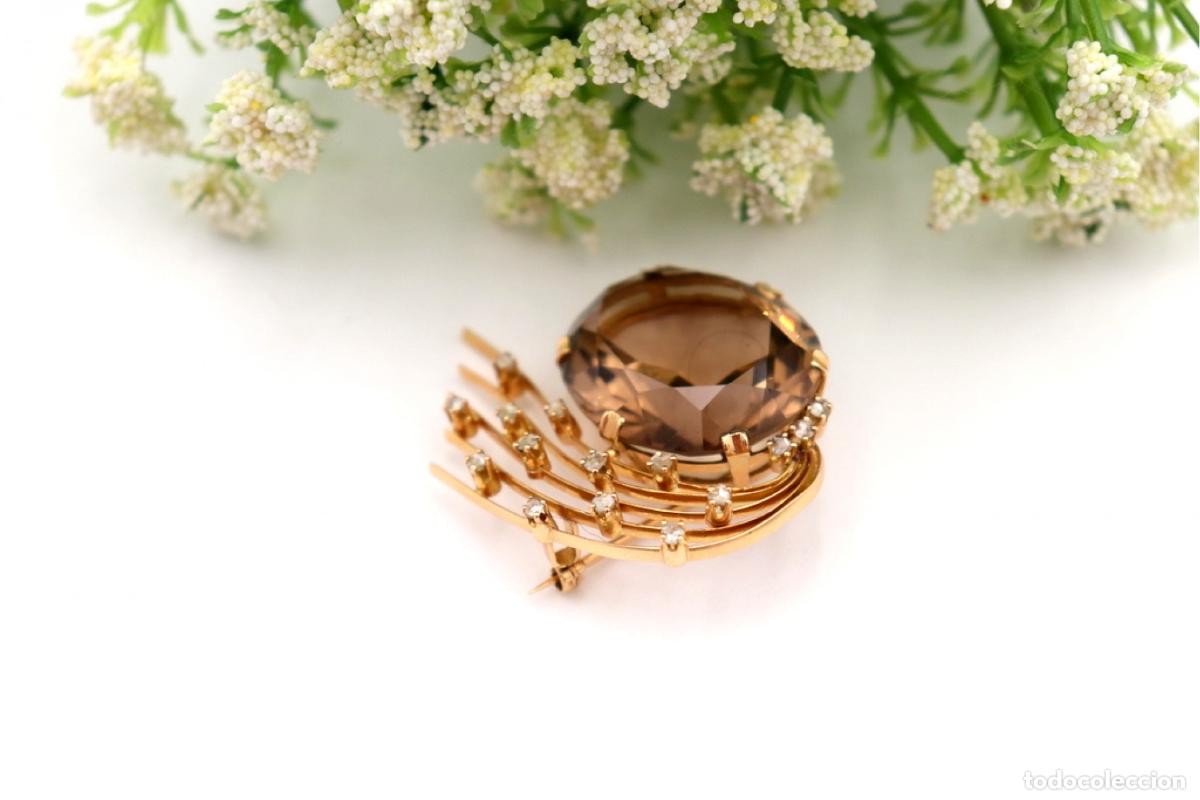 Joyeria: Broche de oro de 19,2 quilates con diamantes - Foto 2