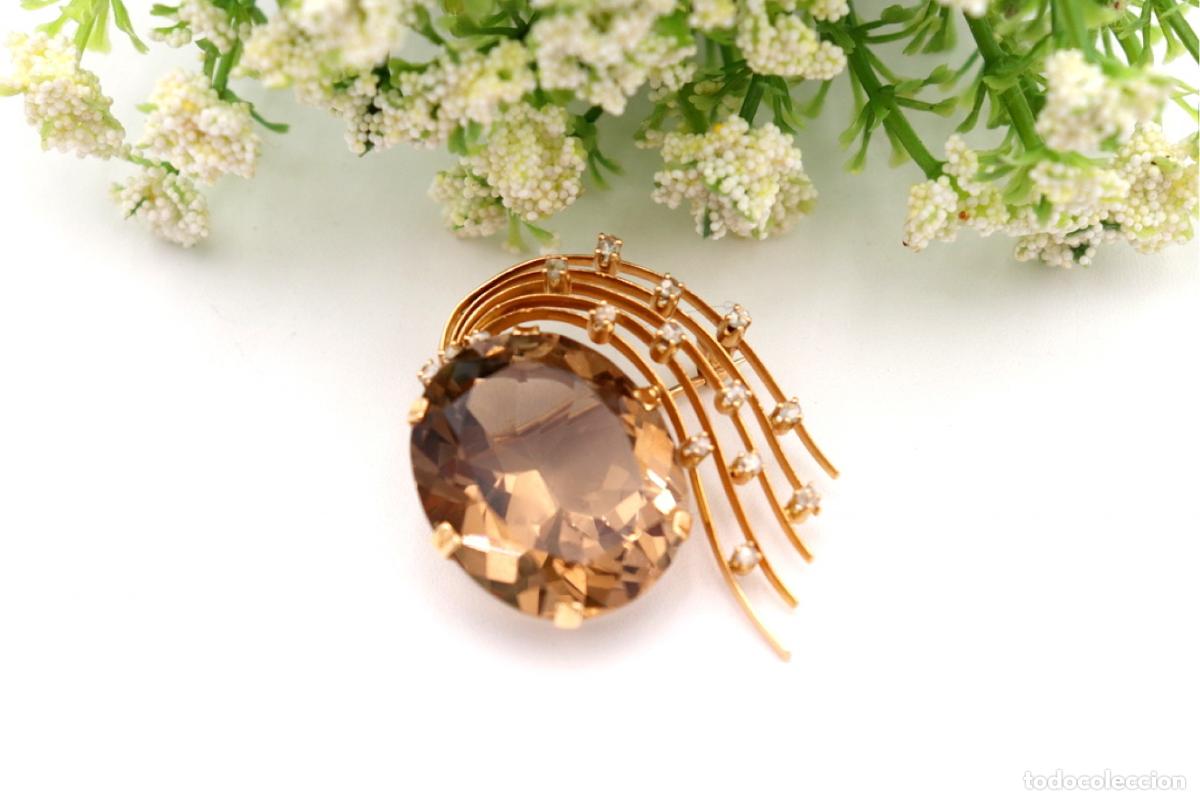Joyeria: Broche de oro de 19,2 quilates con diamantes - Foto 3