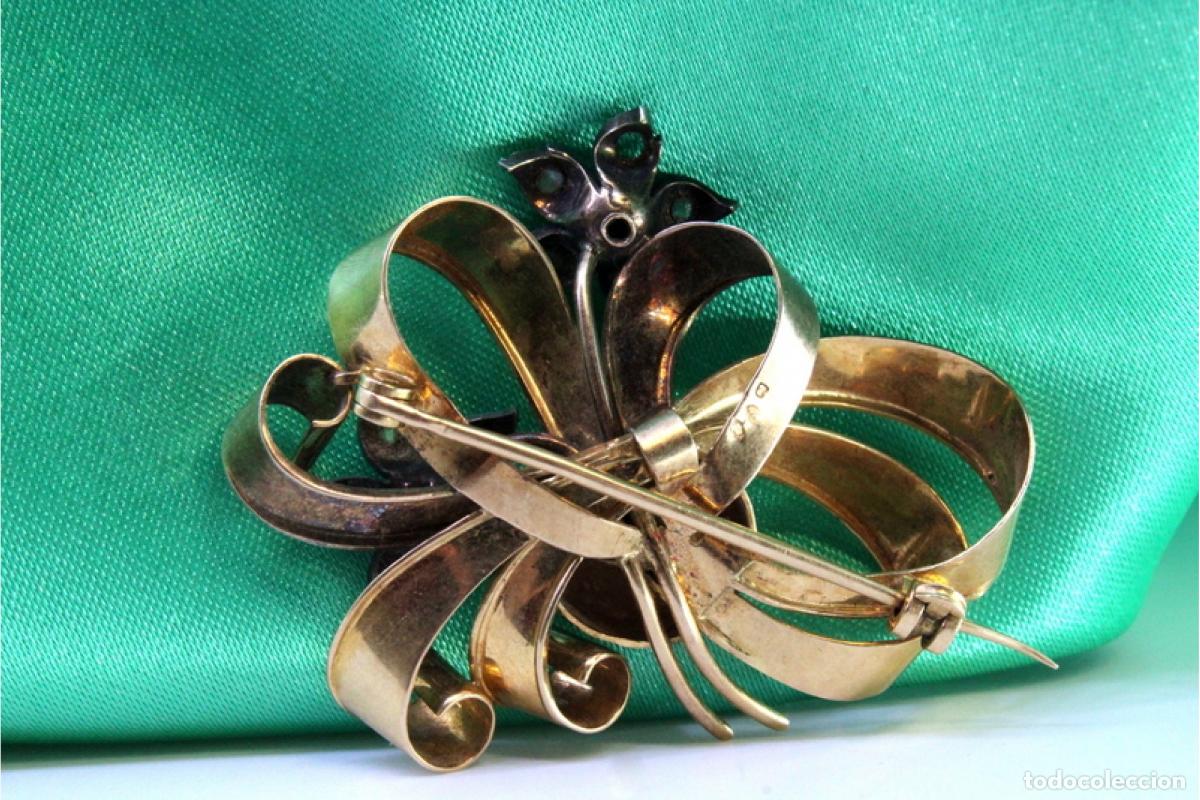 Joyeria: Broche de oro de 19,2 quilates con diamantes - Foto 5