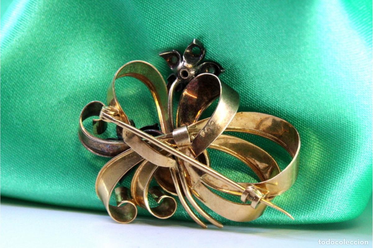 Joyeria: Broche de oro de 19,2 quilates con diamantes - Foto 6