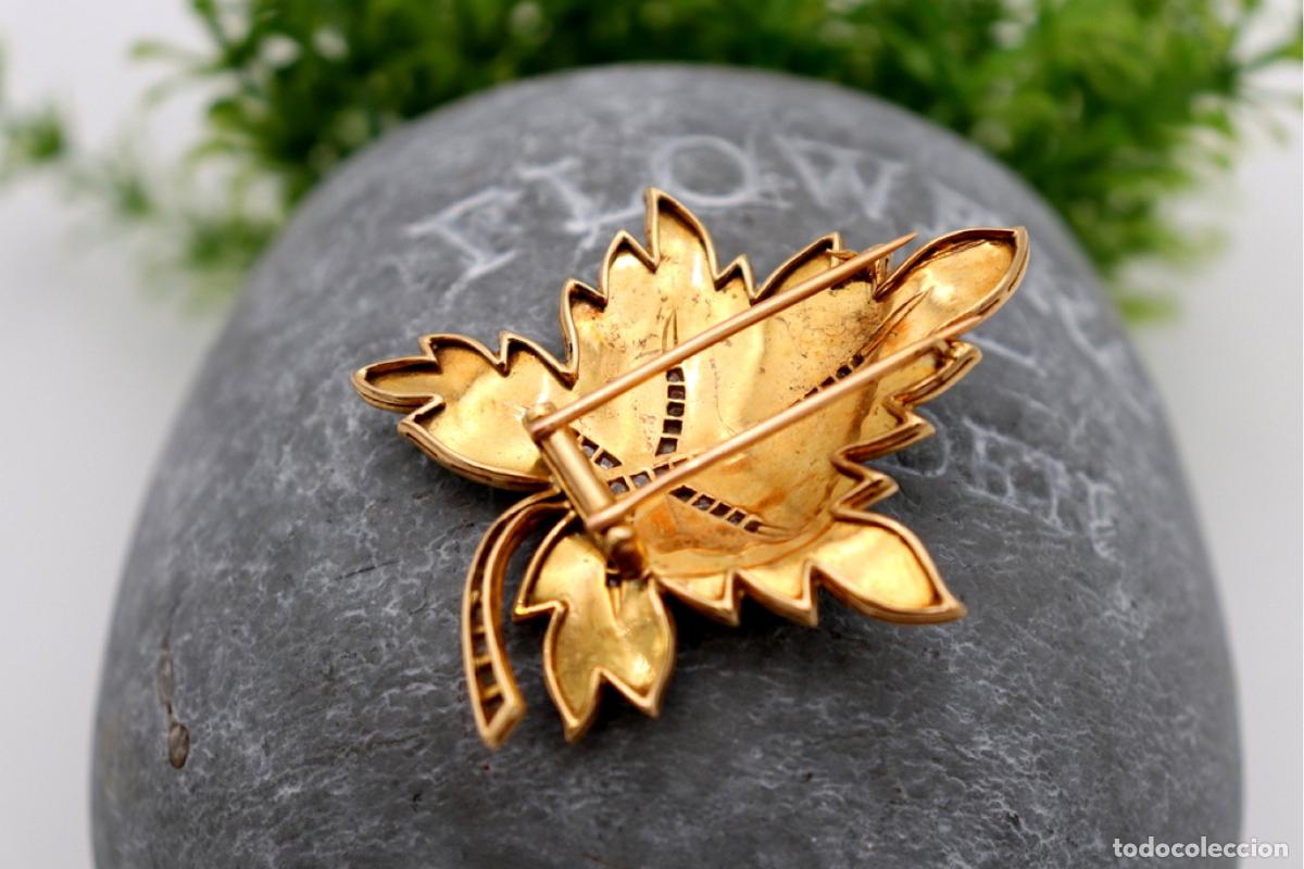 Joyeria: Broche de oro de 19,2 quilates con diamantes - Foto 3