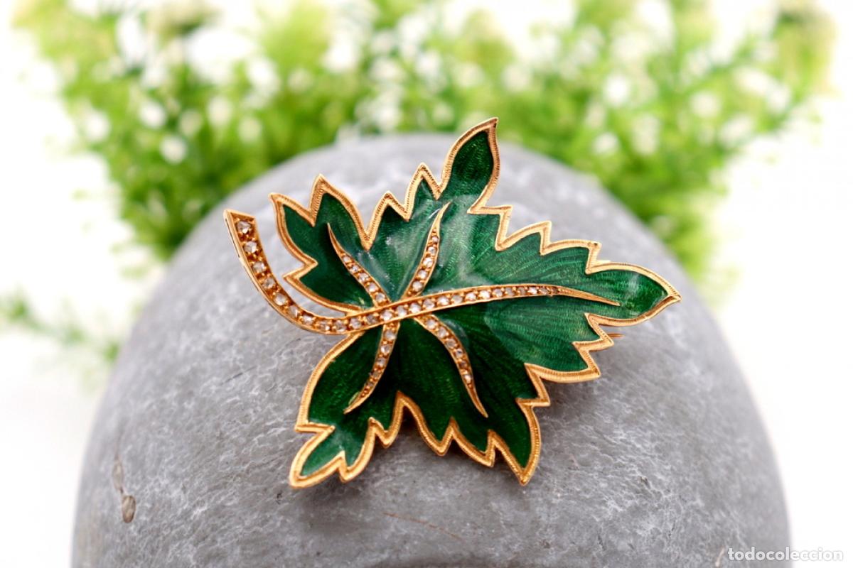 Joyeria: Broche de oro de 19,2 quilates con diamantes - Foto 4