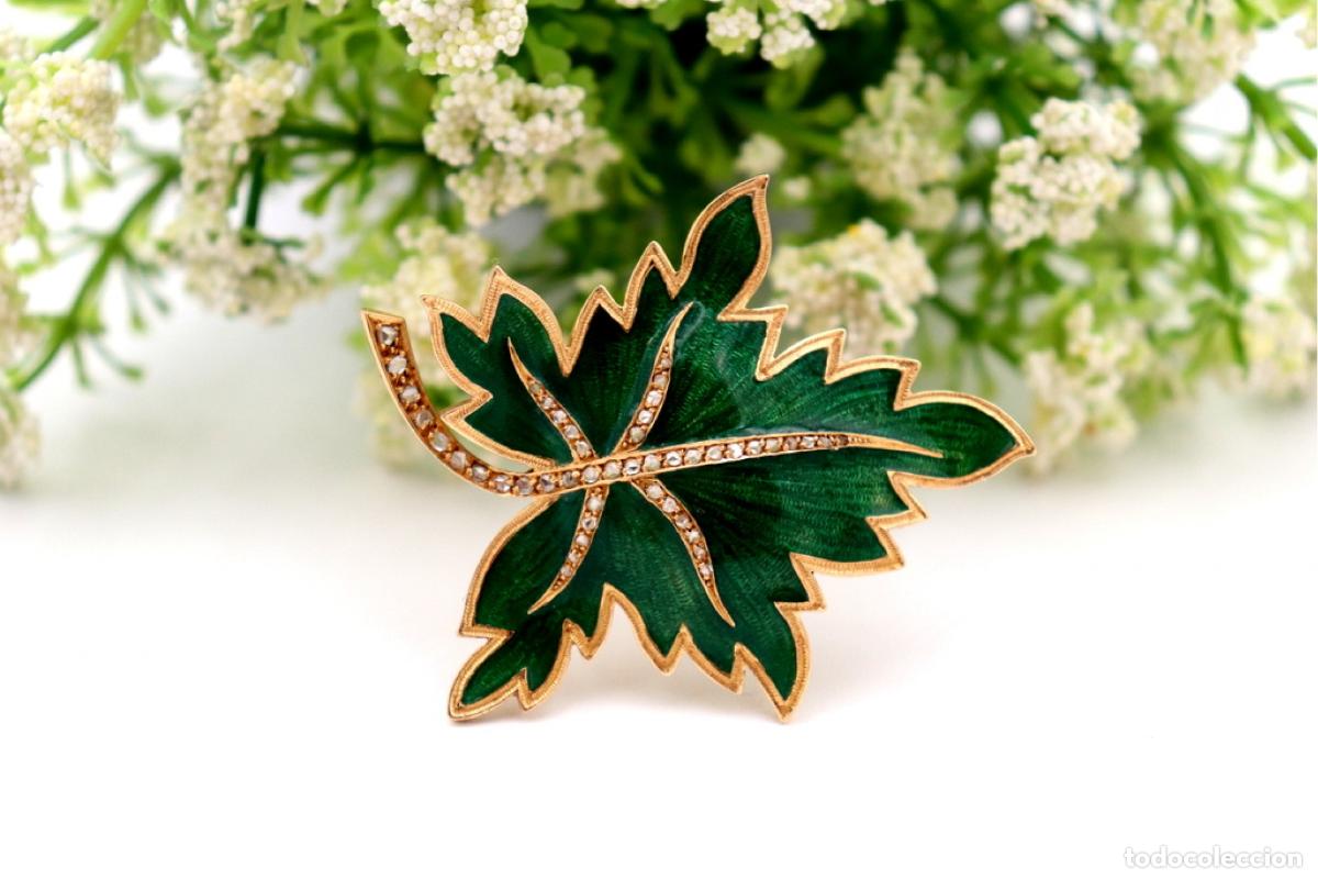 Joyeria: Broche de oro de 19,2 quilates con diamantes - Foto 6